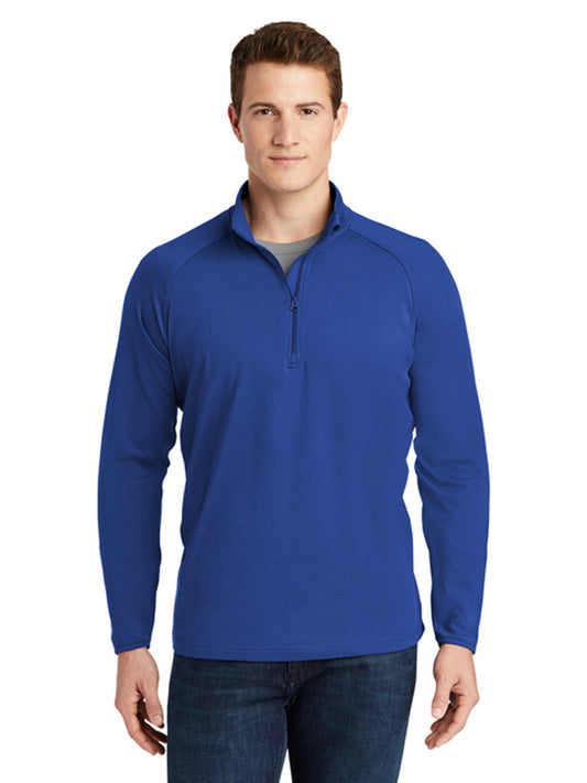 Men's Pocketless 1/4-Zip Pullover Sweatshirt - TST850 - True Royal