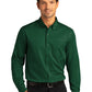 Men's Long Sleeve Button Up Performance Shirt - W808 - Dark Green