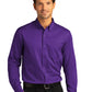 Men's Long Sleeve Button Up Performance Shirt - W808 - Purple