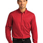 Men's Long Sleeve Button Up Performance Shirt - W808 - Rich Red