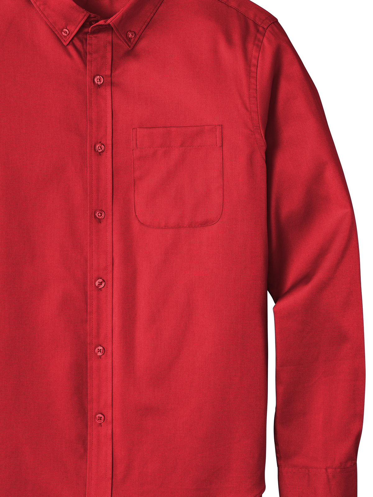 Men's Long Sleeve Button Up Performance Shirt - W808 - Rich Red