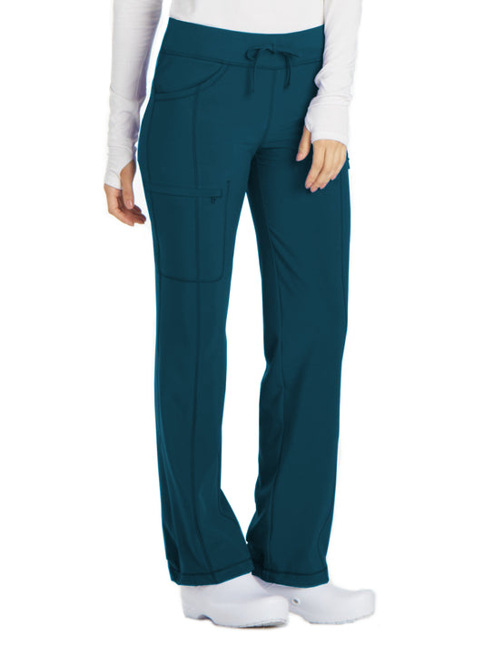 Women's 4-Pocket Low Rise Pant - 1123A - Caribbean Blue
