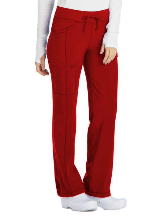 Women's 4-Pocket Low Rise Pant - 1123A - Red