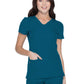 Women's Shaped V-Neck Top - 20710 - Caribbean Blue