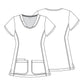 Women's Shaped V-Neck Top - 20710 - White