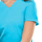 Women's Shaped V-Neck Top - 20710 - Turquoise