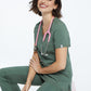 Women's 4-Pocket Mock Wrap Top - 2625A - Olive
