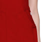 Women's 4-Pocket Mock Wrap Top - 2625A - Red