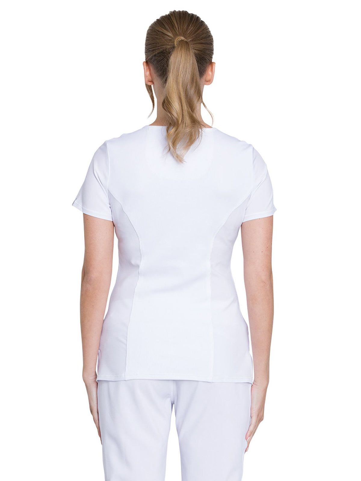 Women's 4-Pocket Mock Wrap Top - 2625A - White