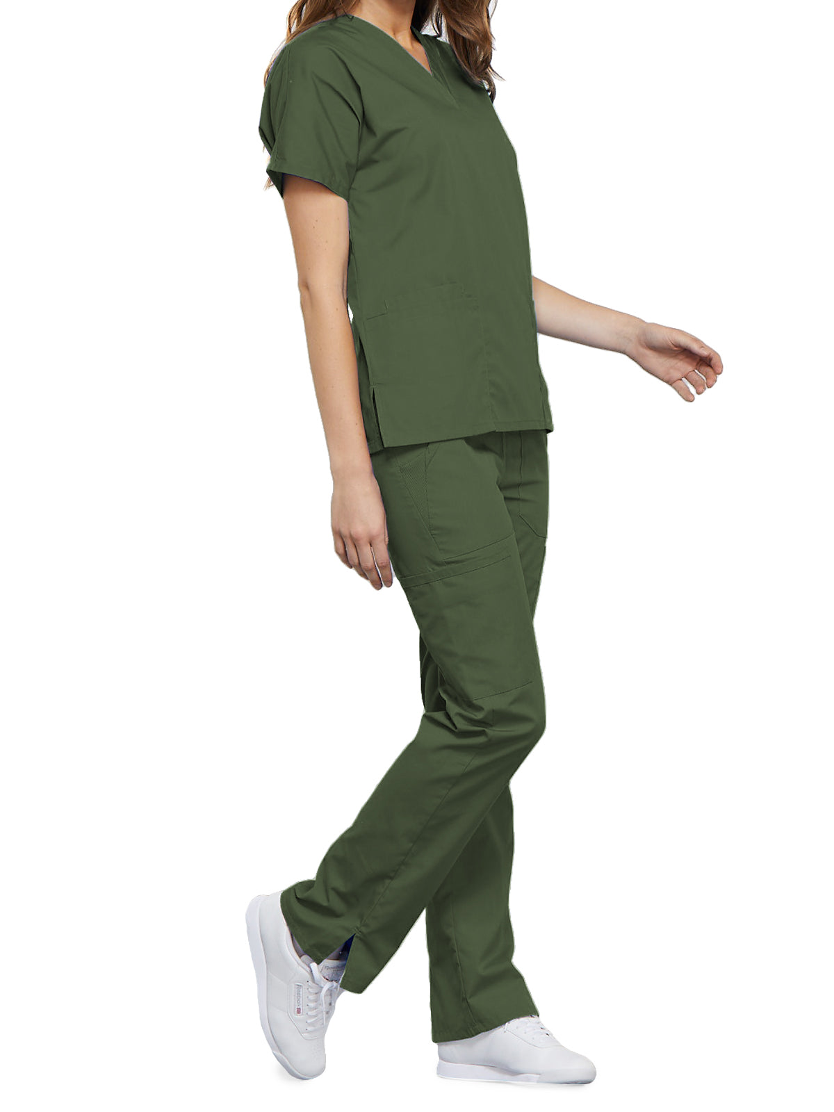 Women's 2-Pocket V-Neck Top - 4700 - Olive