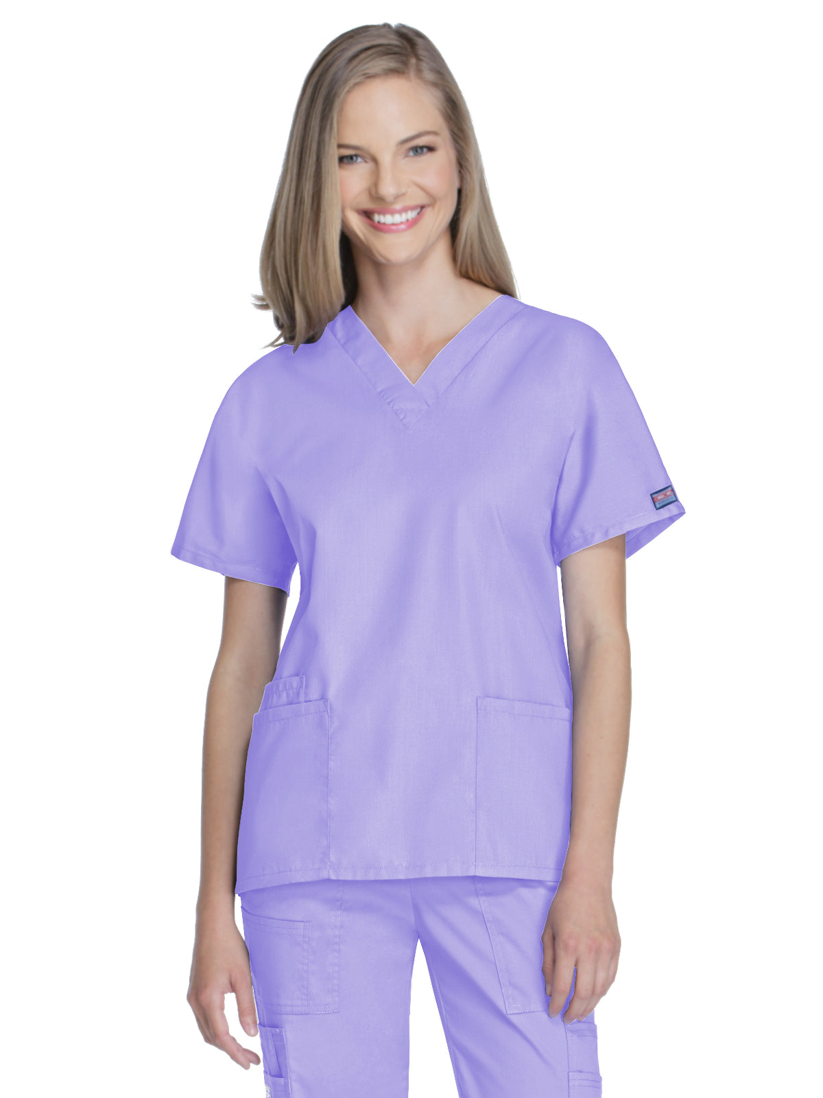 Women's 2-Pocket V-Neck Top - 4700 - Orchid