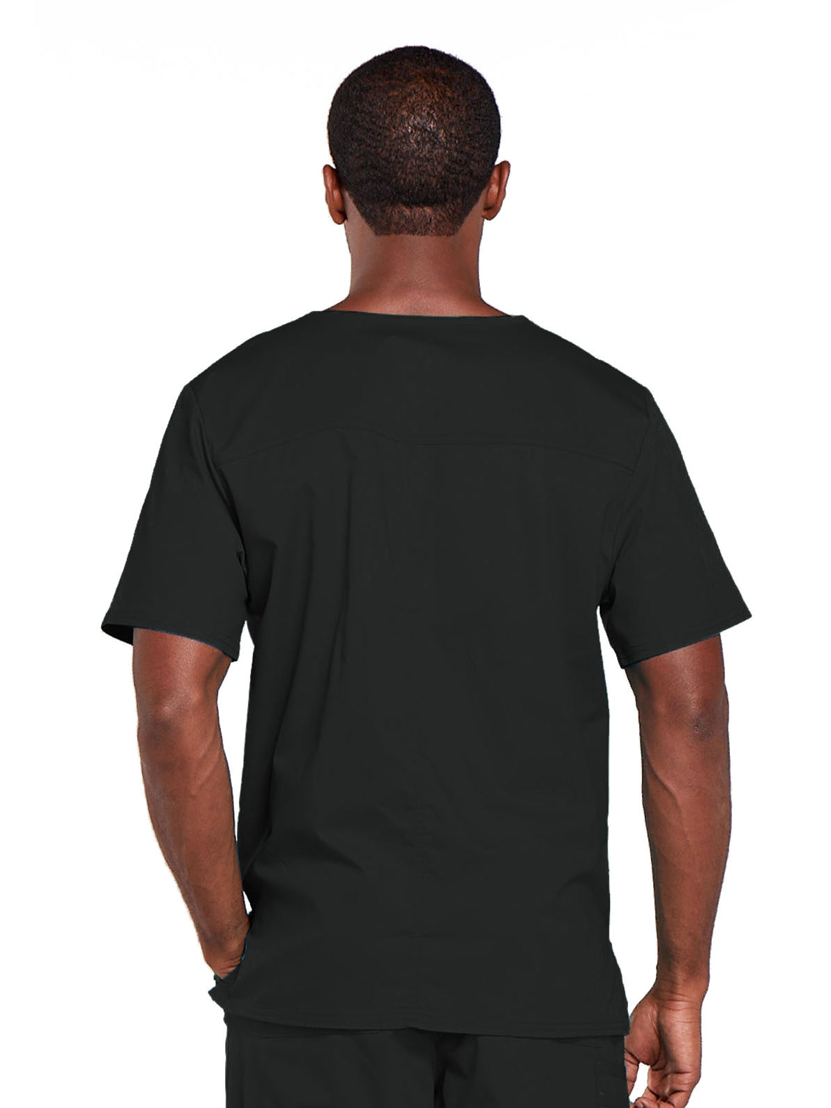 Unisex 2-Pocket V-Neck Top - 4725 - Black