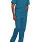 Unisex 2-Pocket V-Neck Top - 4725 - Caribbean Blue