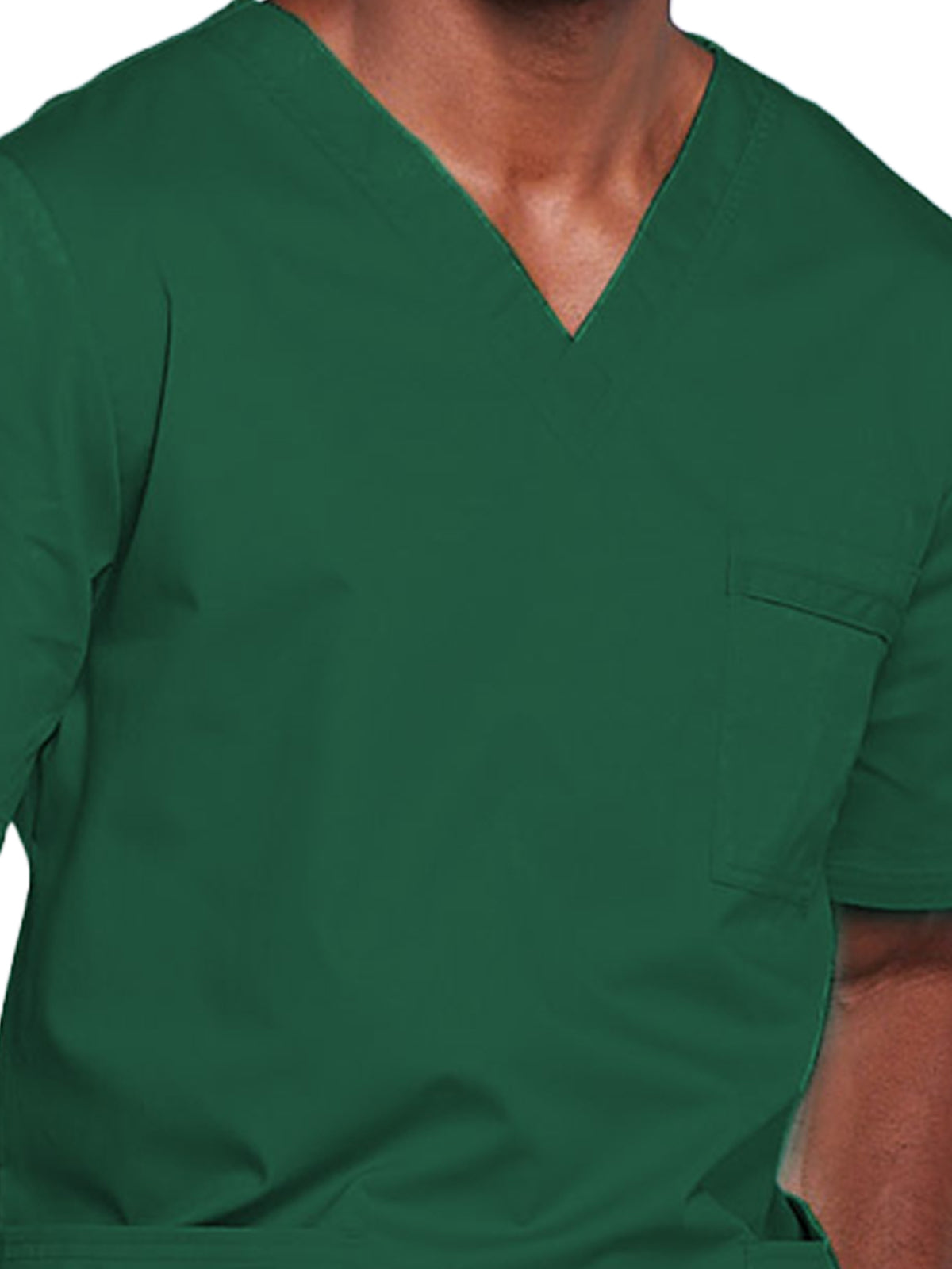 Unisex 2-Pocket V-Neck Top - 4725 - Hunter