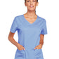 Women's 3-Pocket V-Neck Top - 4727 - Ciel