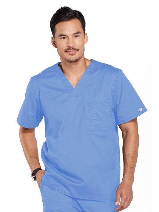 Men's Tuckable V-Neck Top - 4743 - Ciel