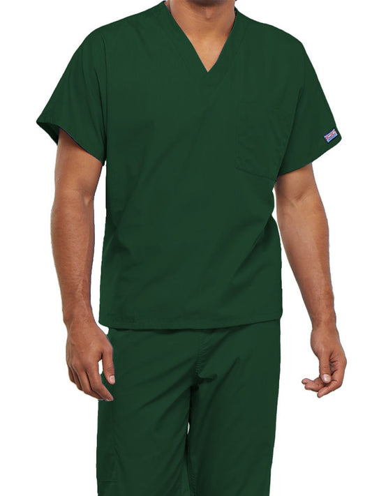 Unisex 1-Pocket V-Neck Top - 4777 - Hunter