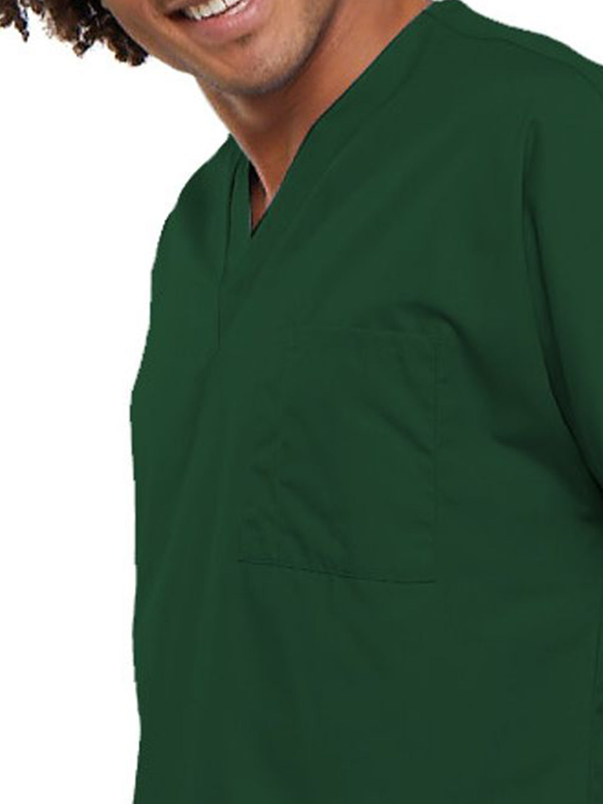 Unisex 1-Pocket V-Neck Top - 4777 - Hunter