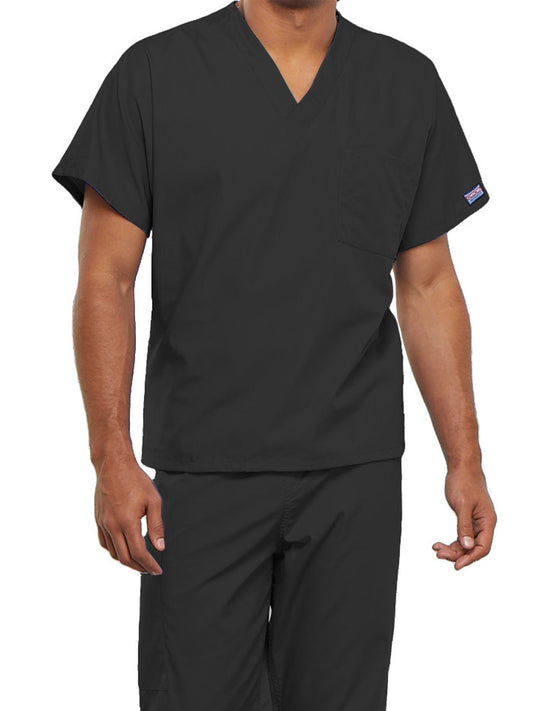 Unisex 1-Pocket V-Neck Top - 4777 - Pewter