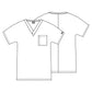 Unisex 1-Pocket V-Neck Top - 4777 - Chocolate