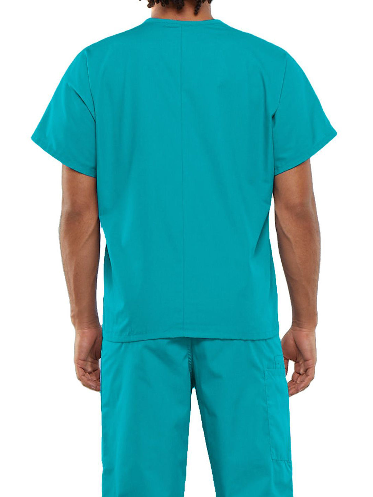 Unisex 1-Pocket V-Neck Top - 4777 - Turquoise