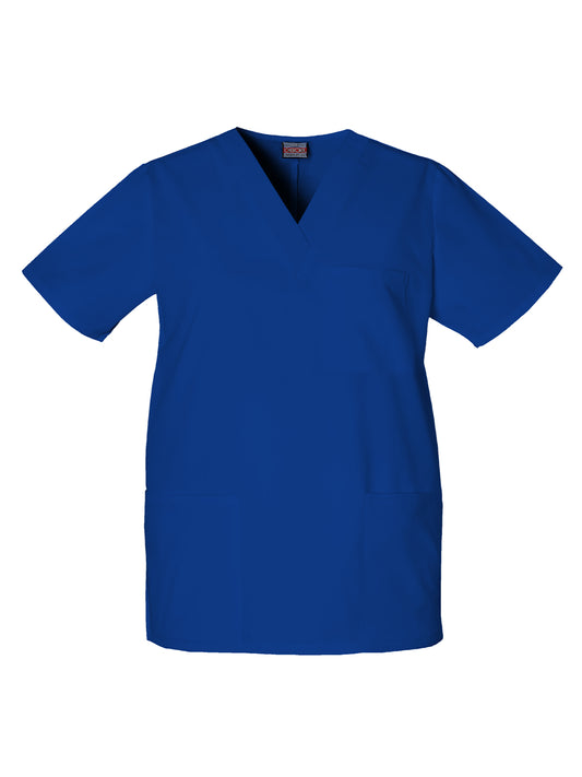 Unisex 3-Pocket V-Neck Top - 4876 - Galaxy Blue