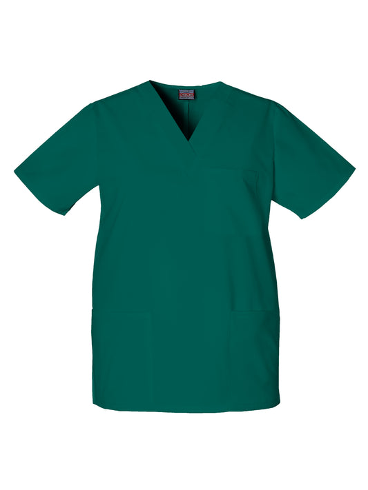Unisex 3-Pocket V-Neck Top - 4876 - Hunter
