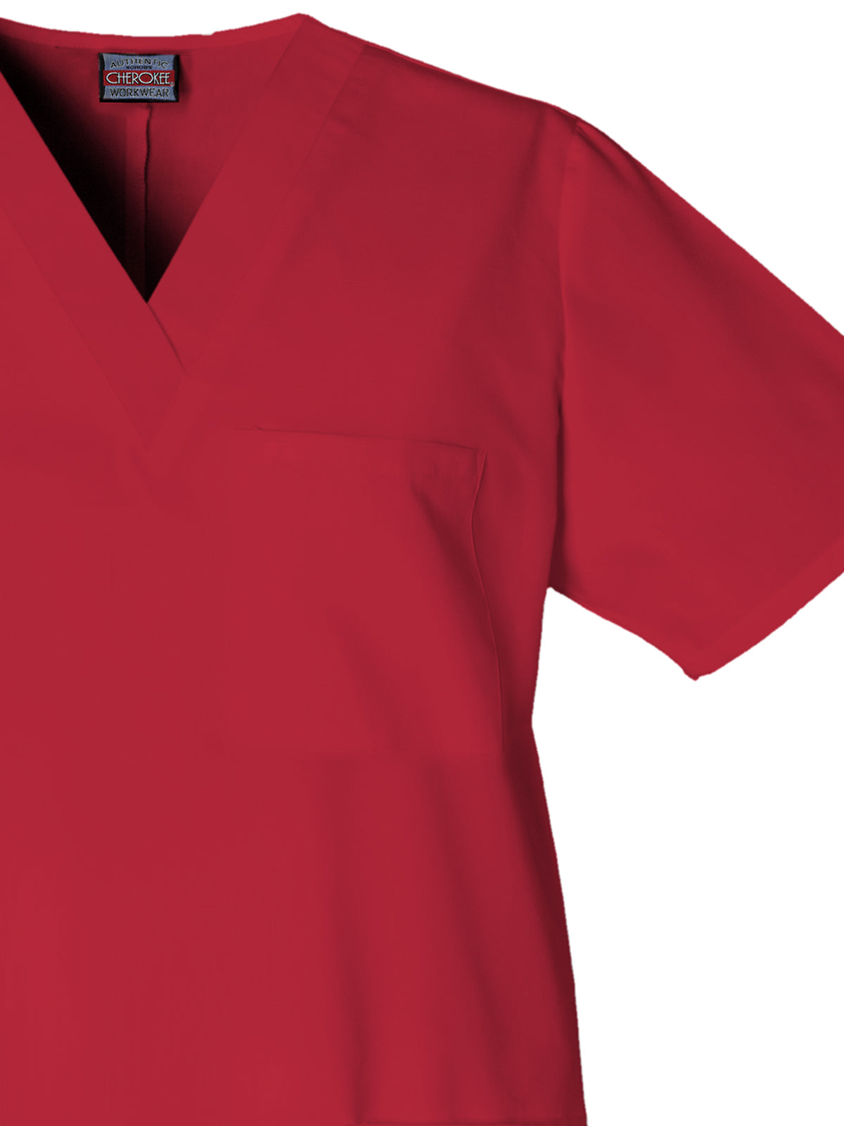 Unisex 3-Pocket V-Neck Top - 4876 - Red
