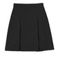 Girls' Longer Length Kick Pleat Skirt - 55791A - Black