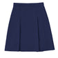 Girls' Adjustable Longer Length Kick Pleat Skirt - 55792A - Dark Navy
