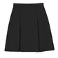 Girls' Plus Adjustable Longer Length Kick Pleat Skirt - 55793A - Black