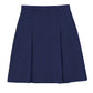 Girls' Plus Adjustable Longer Length Kick Pleat Skirt - 55793A - Dark Navy