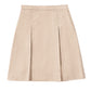 Girls' Plus Adjustable Longer Length Kick Pleat Skirt - 55793A - Khaki