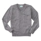 Adult Unisex Long Sleeve V-Neck Sweater - 56704 - Heather Gray