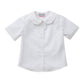 Girls' Short Sleeve Peter Pan Blouse - 57552 - White