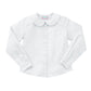 Girls' Long Sleeve Peter Pan Blouse - 57882 - White