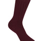 Unisex Rib Crew Socks - 3 Pack - 5HM001 - Burgundy