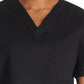 Unisex 1-Pocket Tuckable V-Neck Top - 83706 - Black