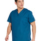 Unisex 1-Pocket Tuckable V-Neck Top - 83706 - Caribbean Blue