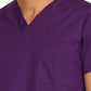 Unisex 1-Pocket Tuckable V-Neck Top - 83706 - Eggplant