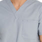 Unisex 1-Pocket Tuckable V-Neck Top - 83706 - Grey