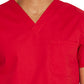 Unisex 1-Pocket Tuckable V-Neck Top - 83706 - Red