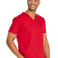 Unisex 1-Pocket Tuckable V-Neck Top - 83706 - Red