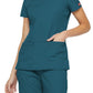 Women's 6-Pocket V-Neck Top - 85906 - Caribbean Blue
