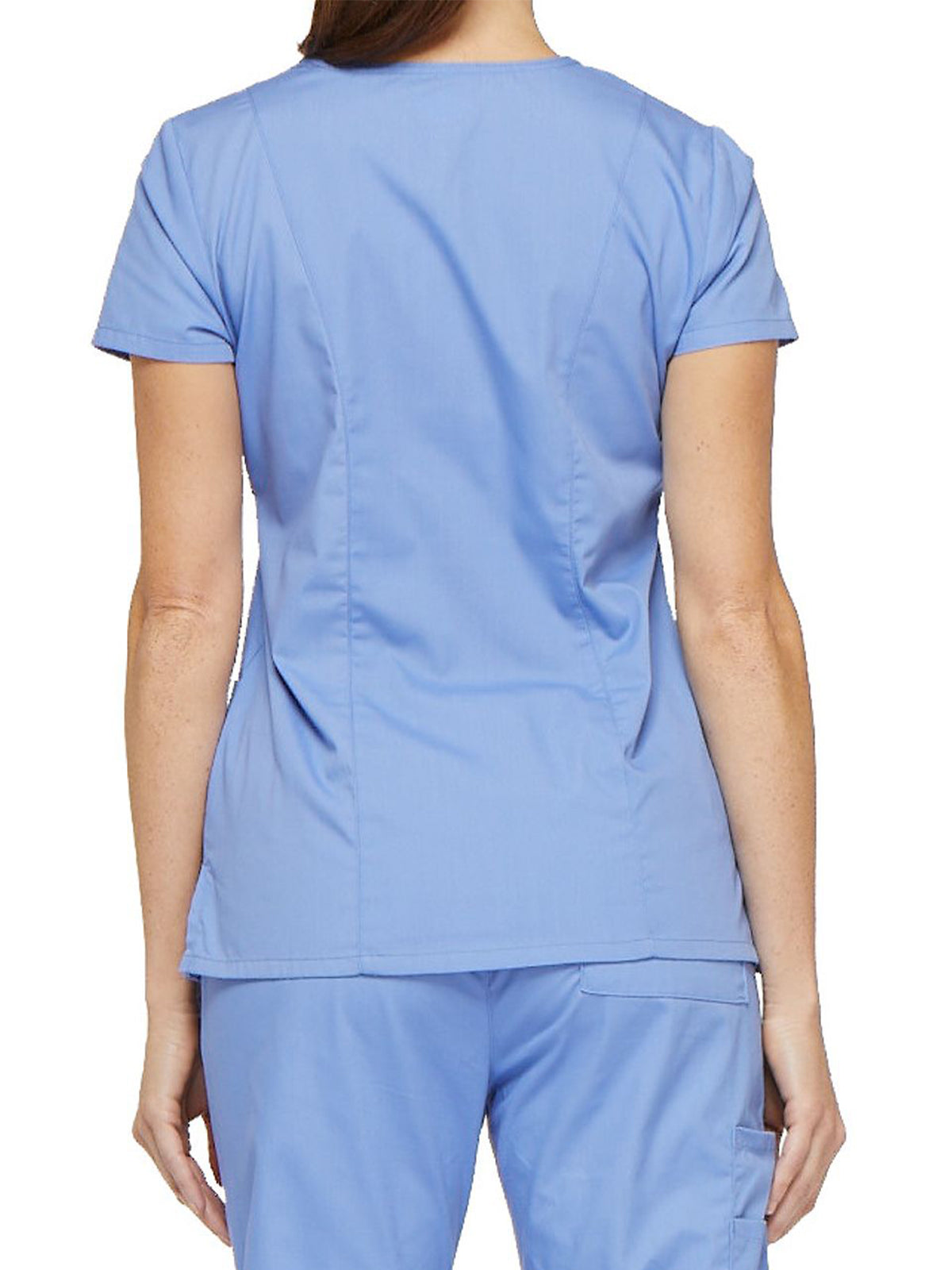 Women's 6-Pocket V-Neck Top - 85906 - Ciel