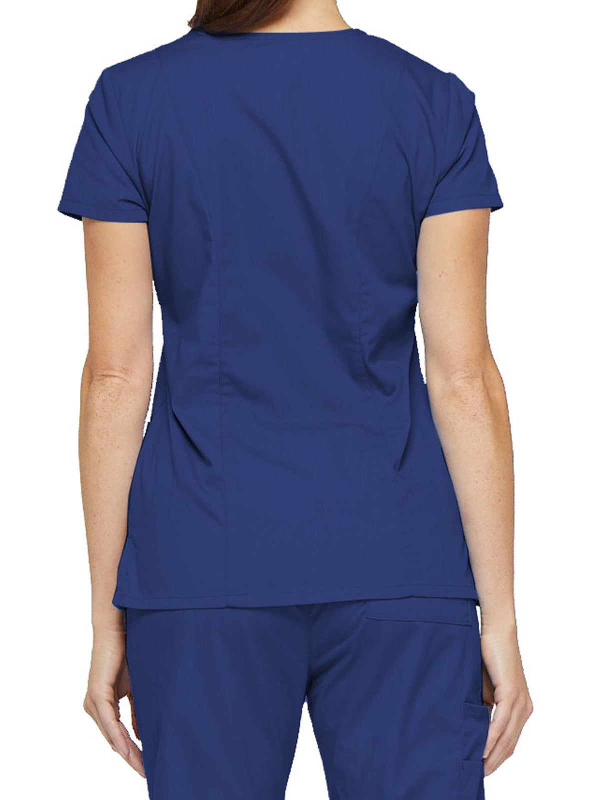 Women's 6-Pocket V-Neck Top - 85906 - Galaxy Blue