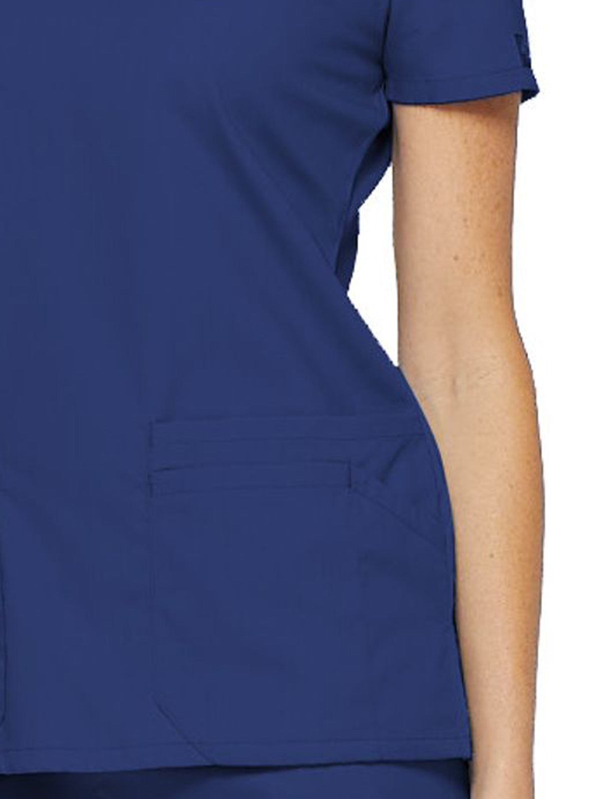 Women's 6-Pocket V-Neck Top - 85906 - Galaxy Blue