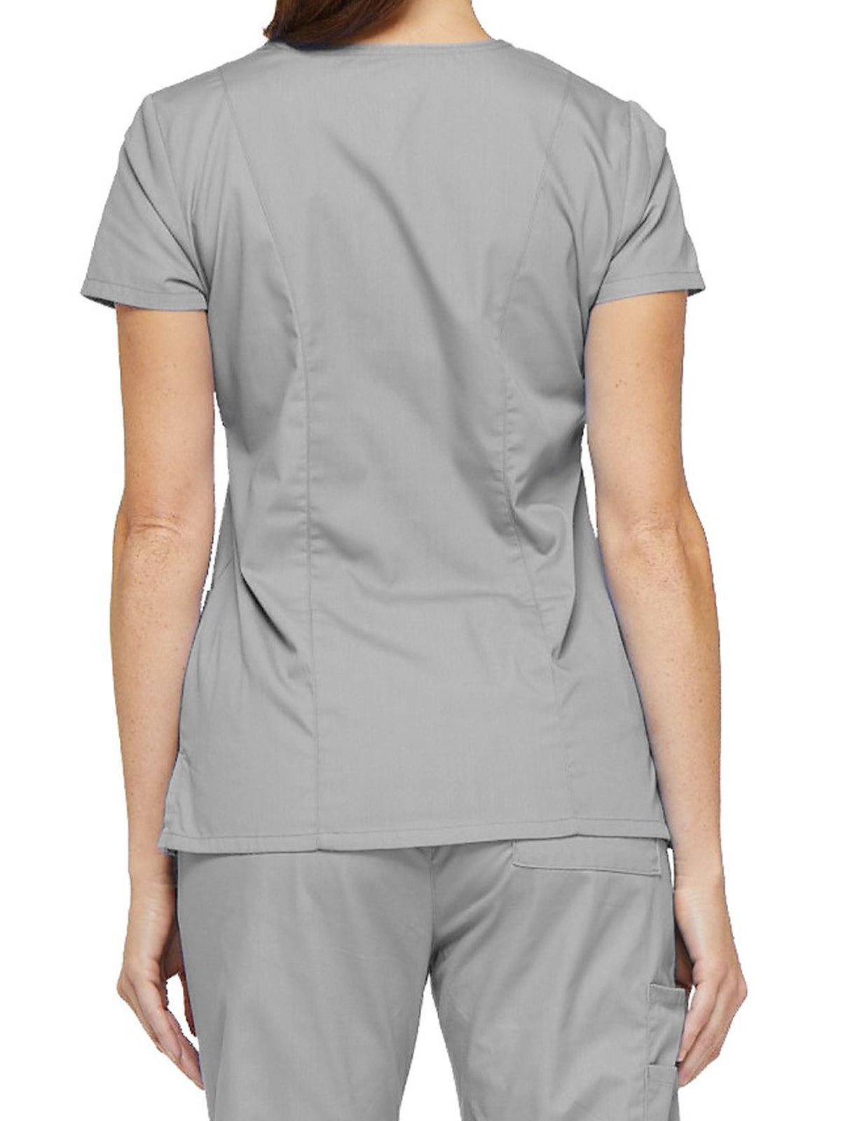Women's 6-Pocket V-Neck Top - 85906 - Grey