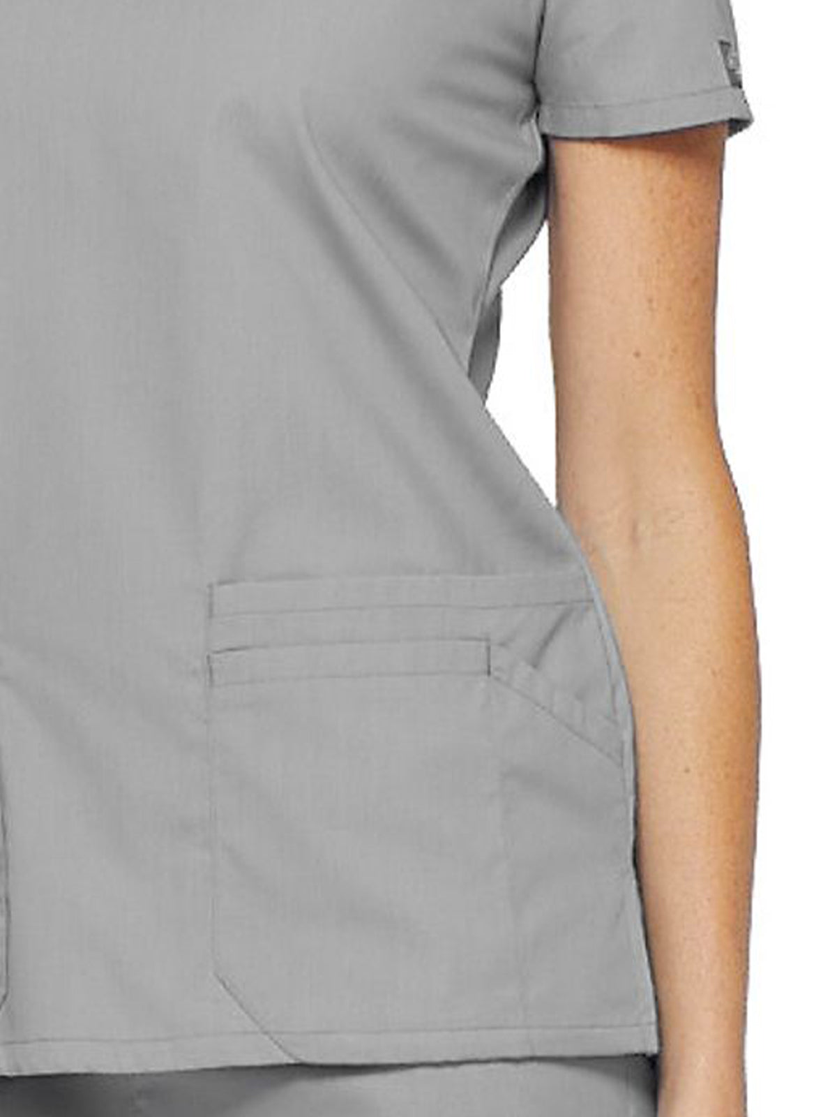 Women's 6-Pocket V-Neck Top - 85906 - Grey