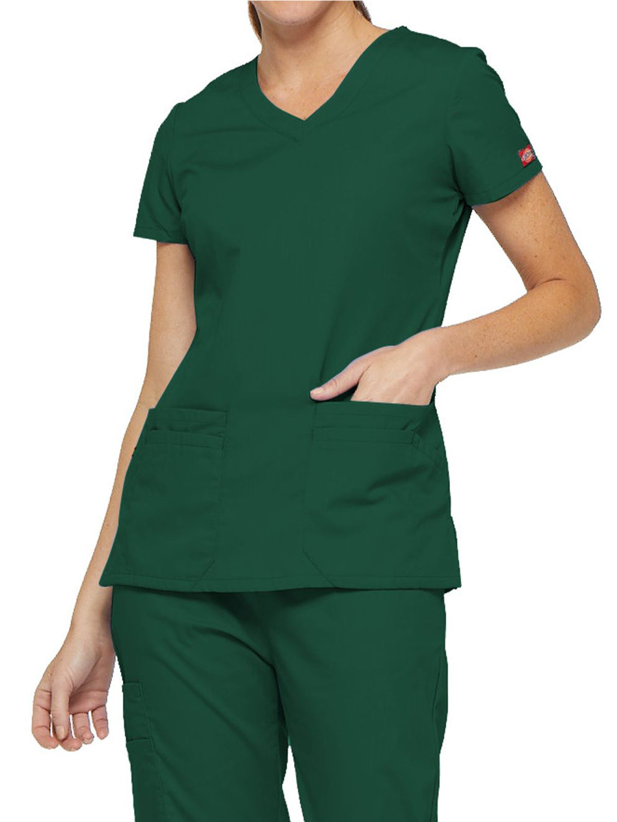 Women's 6-Pocket V-Neck Top - 85906 - Hunter
